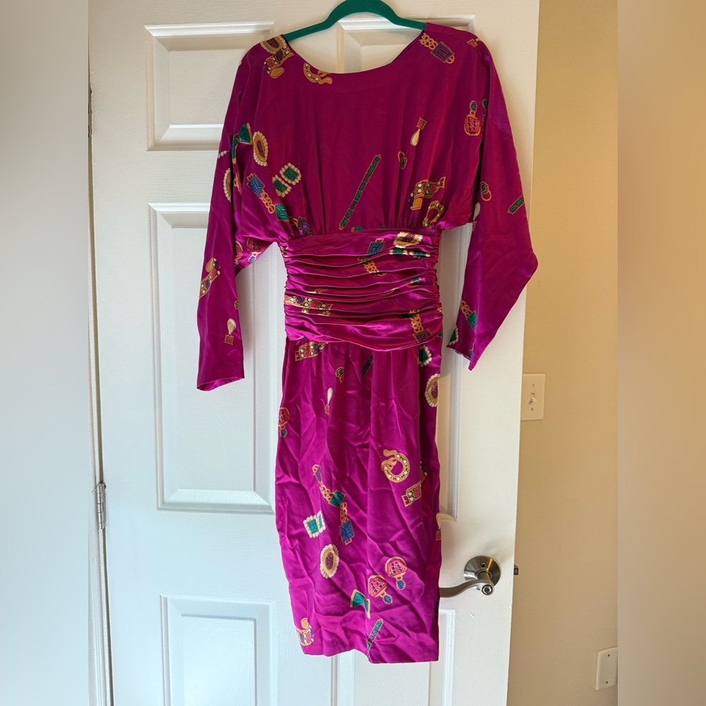 100% Silk Vintage 1980s SILKS by St. Gillian Size 8